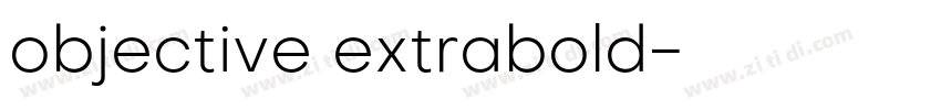 objective extrabold字体转换